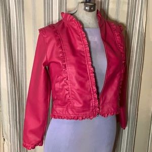 B Hip? by me Jane Hot Pink Sassy Ruffled Jacket